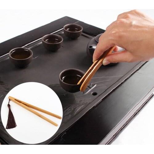 1Pc Wooden Tea Clip Bamboo Kitchen Salad Food Toast Tong Tweezer Cake Clamp Bacon Sugar BBQ Tool Utensil Teaware Accessories