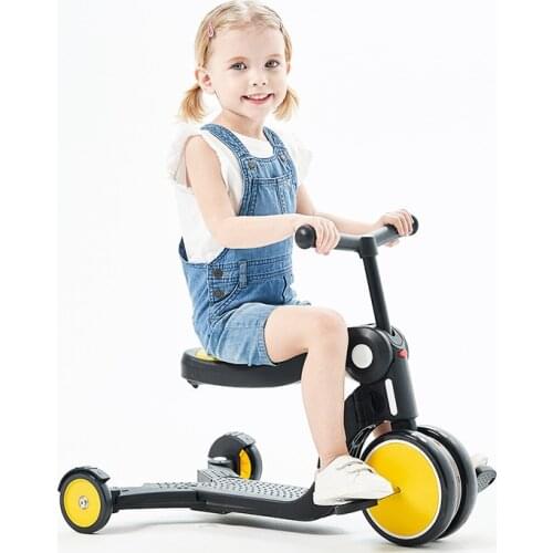 5 in 1 Children Bicycle Tricycle Child Whree Wheel Bike Foldable Baby Balance Bike Kids Scooter Baby Stroller for 1-6 Years Old