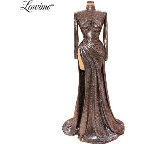 Dubai Design High Neck Evening Dresses 2020 New Arrival Aibye Arabic Dubai Kaftans Pageant Party Gowns Middle East Prom Dress