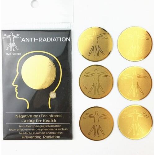 Hot 6 Pcs High Quality Anti Radiation Protector Sticker Negative Ions EMF Blocker For Cell Phone Laptop All Electronic Devices