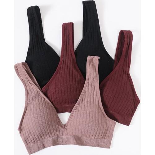 Women Crop Top Seamless Top Sexy Bralette Deep V Camis Underwear Comfort Female Sexy Lingere Padded Camisole 7 Colors Tank Top