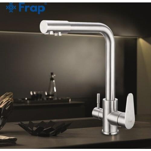 FRAP Kitchen Faucet kitchen stainless steel sink faucet with water saving filtered drinking water taps mixer faucet tapware