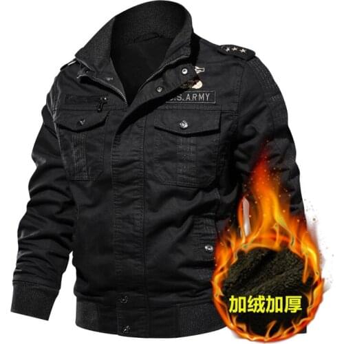 Military Jacket Men Winter Bomber Jacket Coat Army Safari Cotton Pilot Jacket Autumn Fashion Casual Cargo Slim Fit Coat