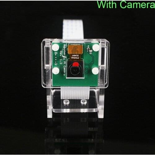 Raspberry Pi 4 Camera Module 5MP Webcam with Acrylic Holder Transparent Case for Raspberry Pi 3 Model B/B