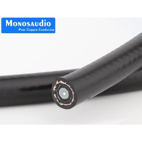 Monosaudio PS75 Hi-end 750HM Pure Silver Connector Coxial Bulk Cable For DIY Digital Cable