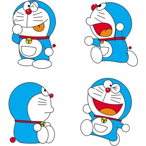 Three Ratels QC419 Doraemon wall stickers for kids Nursery decoration sticker car hood sticker laptop decal