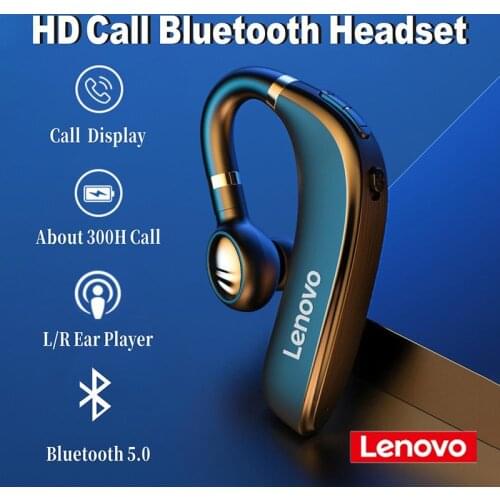 Lenovo HX106 Earphone Bluetooth 5.0 Wireless Headset Handsfree Headphones Earphones Earbud Earpiece With HD Mic For Smart Phone