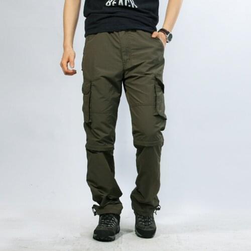 MRMT 2021 Brand Spring New Mens Trousers Detachable Casual Pants Quick-drying Pants for Male Solid Color Tooling Long Trouser