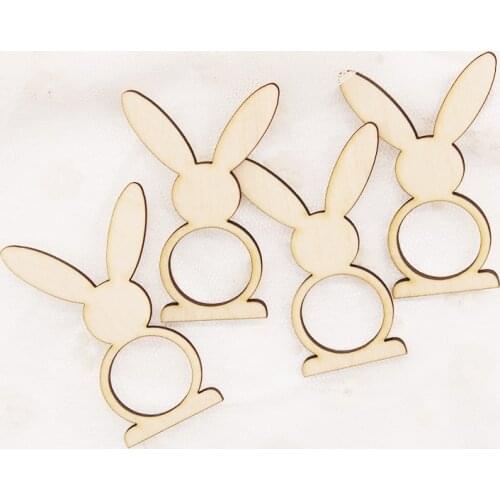 Easter Napkin Rings, Wooden Bunny Ring For Napkin, Easter Wooden Decor, Easter Wooden Decorations, Easter Gift, Rabbits For Napk