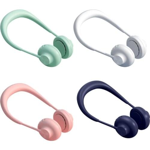 Portable Hands-free Neck Hanging Fan 3 Speed Adjustable Cooling Fan USB Recharge