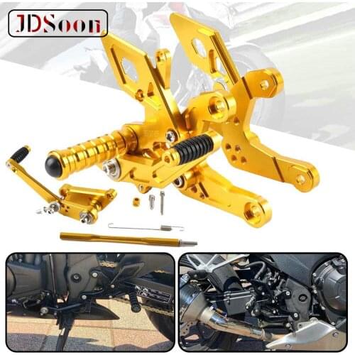 For Honda CB500F CBR500R 2013 2014 2015 2016 2017 2018 2019 Adjustable Rearset Footrest Pegs Rear Sets CBR 500R Parts