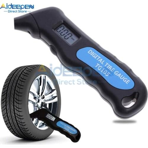 TG105 Digital Car Tire Tyre Air Pressure Gauge Meter LCD Display Manometer Barometers Tester For Car Truck Motorcycle Bike