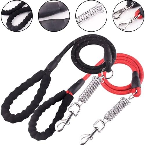 1.5M Pet Products For Large Dog Nylon Spring Reflect Leash Harness Puppy Pet Cat Accessories Breakaway Basic Dog Leash Lead