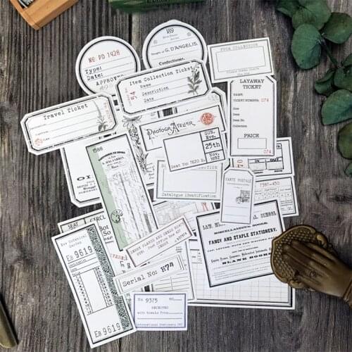 Vintage Plant Bill TN sticker DIY scrapbooking junk journal base collage mobile diary happy plan gift sealing decoration sticker