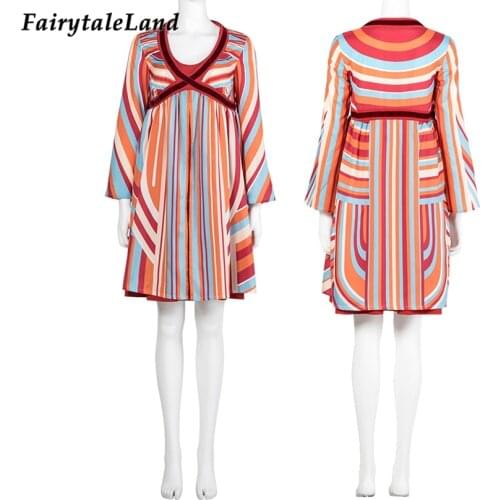 High Quality Wanda Vision Pregnancy Dress Halloween Maximoff Cosplay Straps Printing Costume Adult Maternity clothes