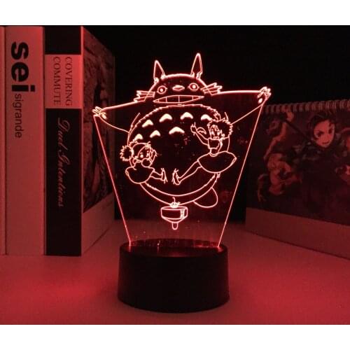 Japan Anime Figure Mei 3D LED Night LightColor Changing Kids Bedroom Decorative USB Girl Birthday Gift Desk Lamp