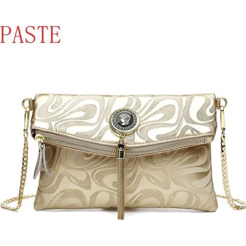 Women wallet Fashion Womens design Chain Detail Cross Body Bag Ladies Shoulder bag clutch bag bolsa franja luxury evening bags