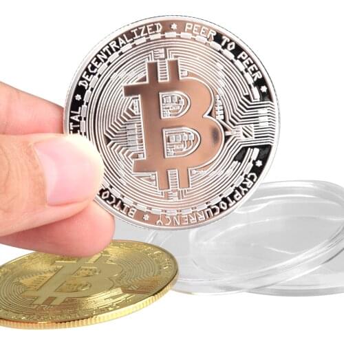 1PC Creative Souvenir Gold Plated Bitcoin Coin Collectible Great Gift Bit Coin Art Collection Physical Gold Commemorative Coin
