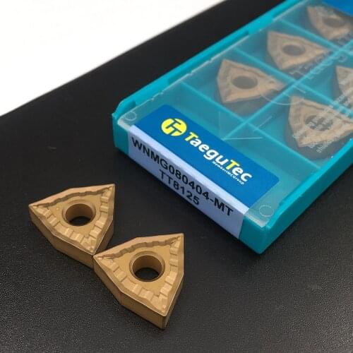 10PCS WNMG080404 MT TT8125 CNC Lathe Tools Carbide Inserts Steel Parts Carbide Tip External Turning Tool Carbide Insert