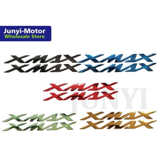 2Pcs 3D Raise Emblem Fender Tank Pad Logo Decal Stickers For Yamaha X-MAX XMAX 125 250 400 Motorcycle Decoration Label Universal