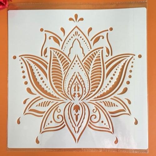 30 * 30cm Mandala Geometry DIY Layering Stencils Wall Painting Scrapbook Coloring Embossing Album Decorative Template for walls