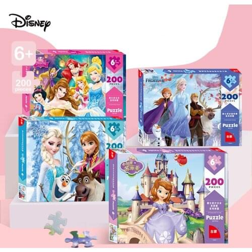 Disney 3d Puzzle / Frozen Puzzle 200 Pieces Childrens Educational Toy Wooden Puzzle Mickey Minnie Puzzle Aisha Kids Puzzle