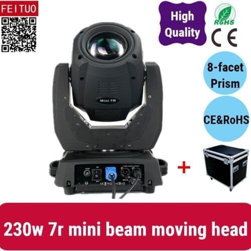 4+fly case Professional DMX light mini beam 230w sharpy 7r beam or beam 230w moving head prism light