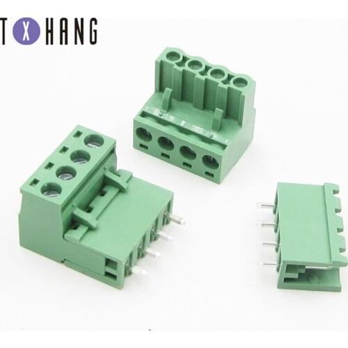 5Pcs KF2EDGK KF-4P 4PIN Right Angle Plug-in Terminal Connector 5.08mm Pitch diy electronics