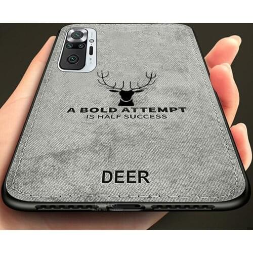 For Redmi Note 10 Pro Case Cloth Fabric Cover For Xiaomi Note 10 4G Redmy Note10 10Pro Derr Pattern Silicone Frame Phone Coque