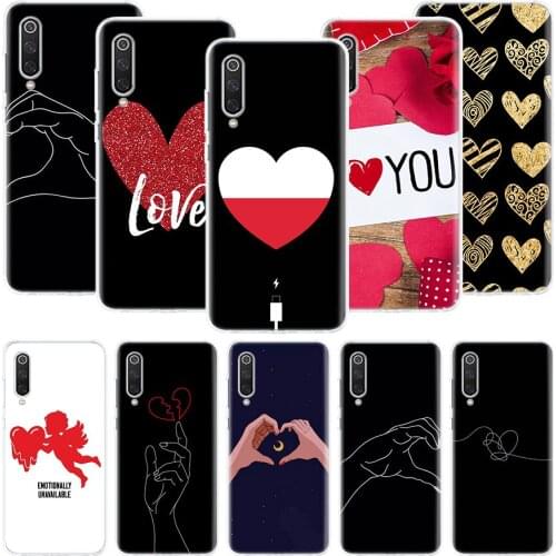 Love Heart Phone Case For Xiaomi Mi Note 10 11 9 8 10T 9T CC9 A1 A2 A3 5X 6X Pocophone F1 X3 F2 Pro Lite Coque Cover