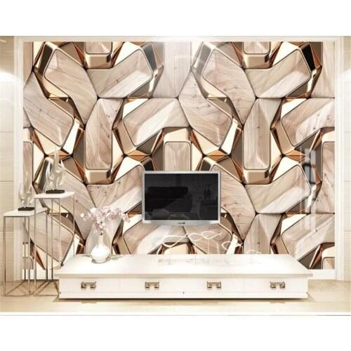 Beibehang home interior Abstract geometric wallpaper Nordic background golden metal wallpaper for kids room wallpaper for walls