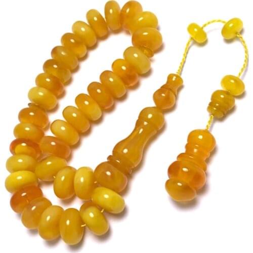 Islamic Tasbih Muslim Rosary Beads 33 Prayer Rosary Bracelet For Men Accessory amber oltu amber stone Handmade Made in Turkey