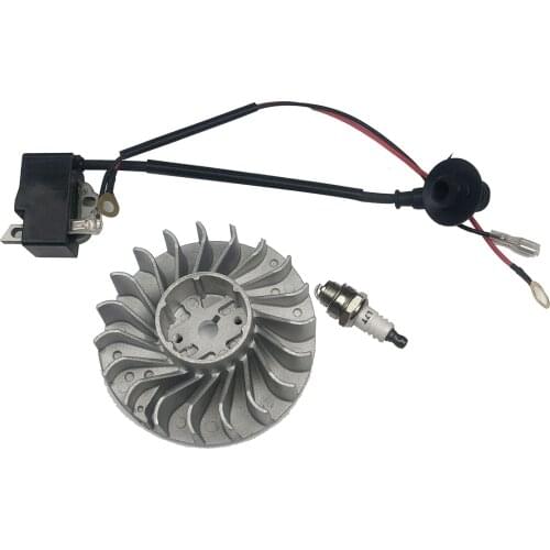 4pcs/kit MS361 Ignition Components Coil Wires Flywheel Keyway Spark Plug fits for Stihl Chainsaw MS361 Replacement Part Garden