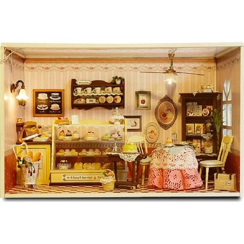 Doll House Wooden Furniture Diy House Miniature Sweet BerriesTime Assemble 3D Miniaturas Dollhouse Kits Toys For Christmas Gift