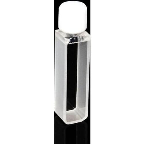 Free shipping Two sides clear quartz cell cuvette with screw cap