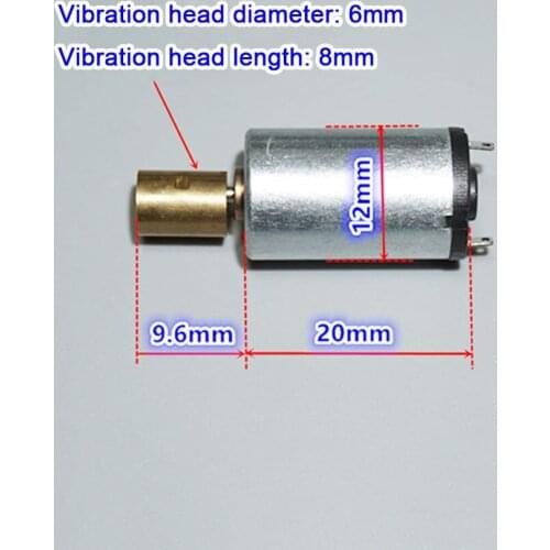 Micro Mini Electric 1220 Vibration Motor Copper Eccentric Wheel DC 1.5V 3V Round 12mm Motor for Beauty Massager Vibrator Parts