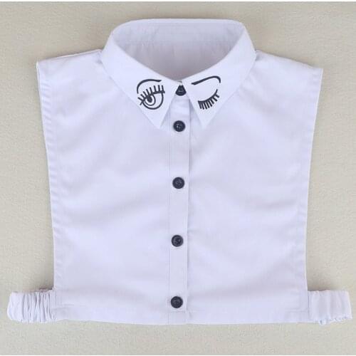 Fashion Women Detachable Collar Shirt Fake Collar White Decoration Ladies False Collar Necklace Dress Lapel Blouse Top