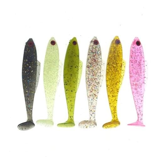 Soft Bait Fishing Grub Artficial Lures 8.5cm/5g T tail Grub Worm Lure Lot 6 Pieces Sale
