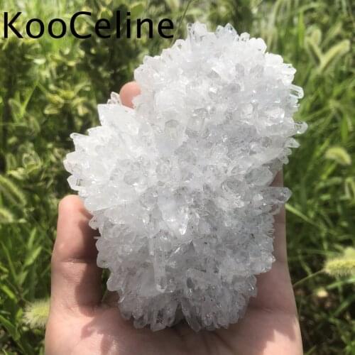 Natural Crystals Clear Quartz Cluster Ore Stone Energy Reiki Healing Specimen Aquarium Home Room Decoration Accessories Gemstone