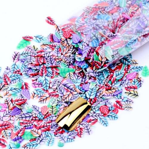 1000pcs/pack 3D Nail Art Fruit Flower Animal Different Shapes Polymer Clay DIY Slice Decoration Nail Sticker 16 kinds of options