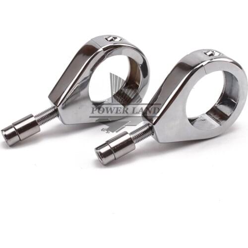 2pcs Chrome Aluminum Motorcycle Turn Signal Mount Bracket 39mm Fork Tubes Relocation Clamp For Harley Freeshipping