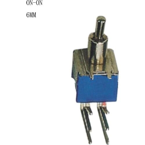 Toggle Switch 6 Pin DPDT Bent Terminal Latching ON-ON CQC UL ROHS 6A 6MM New Blue Light Switch