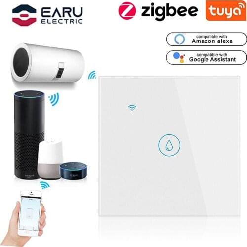 EU ZigBee Smart Timer Glass Panel Boiler Water Heater Wall Touch Switch Smart Life Tuya APP Voice Remote Control Alexa