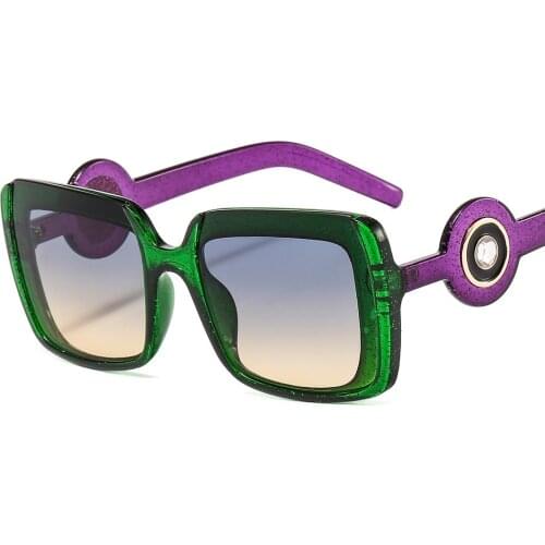 Oversize Square Diamond Sunglasses Rhinestone Luxury Brand Vintage Sun Glasses For Women Fashion Crystal Oculos Shades UV400