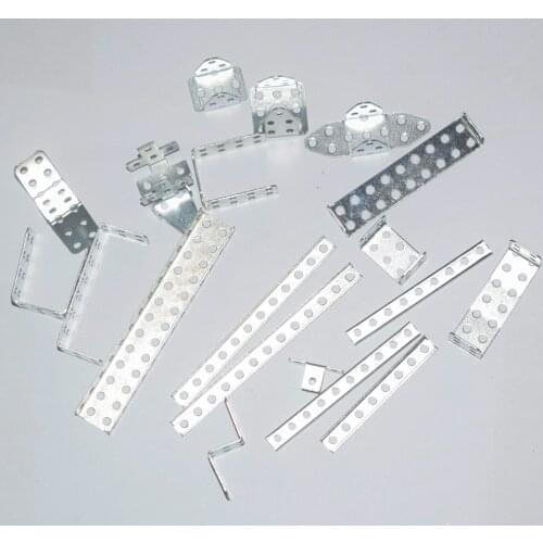 30pcs U shape Z iron piece Frame rc car Base robot ship four six axis aircraft diy toys parts model accessories baby toy for