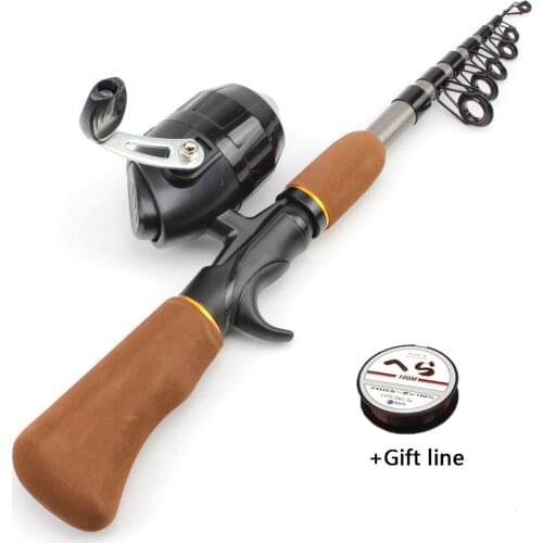 150cm Fishing Rod and Reel Portable Foldable Travel Casting Rod Carbon Sea Rod Combo Fishing Set Pocket pole Fishing on boat