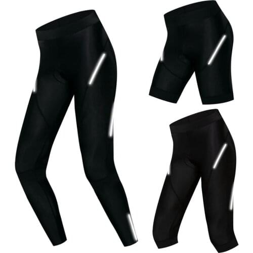 Weimostar Womens Cycling Shorts 4D Gel Pad Black Riding Tight Bicycle Shockproof Trousers Reflective Shorts ciclismo