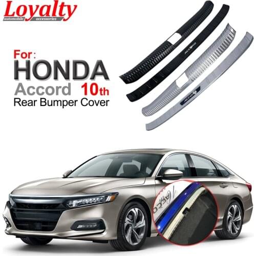 Loyalty stainless steel for HONDA Accord 2018-2020 Gen 10th Inner & Outer Rear Tailgate Rearguard Bumper Cover Trim Car Styling