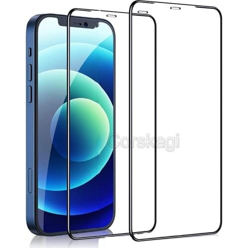 2 PCS HD Clear Tempered Glass Film for Apple iphone 12 11 Pro Max XR X XS MAX Screen Protector Protective Glass