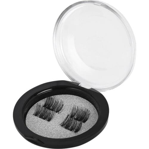 Ladies Magnetic Eyelash False Lashes Non-glue 4Pcs/lot Lashes False Eyelashes Makeup Toiletry Cosmetics 3D Lashes Kit Set